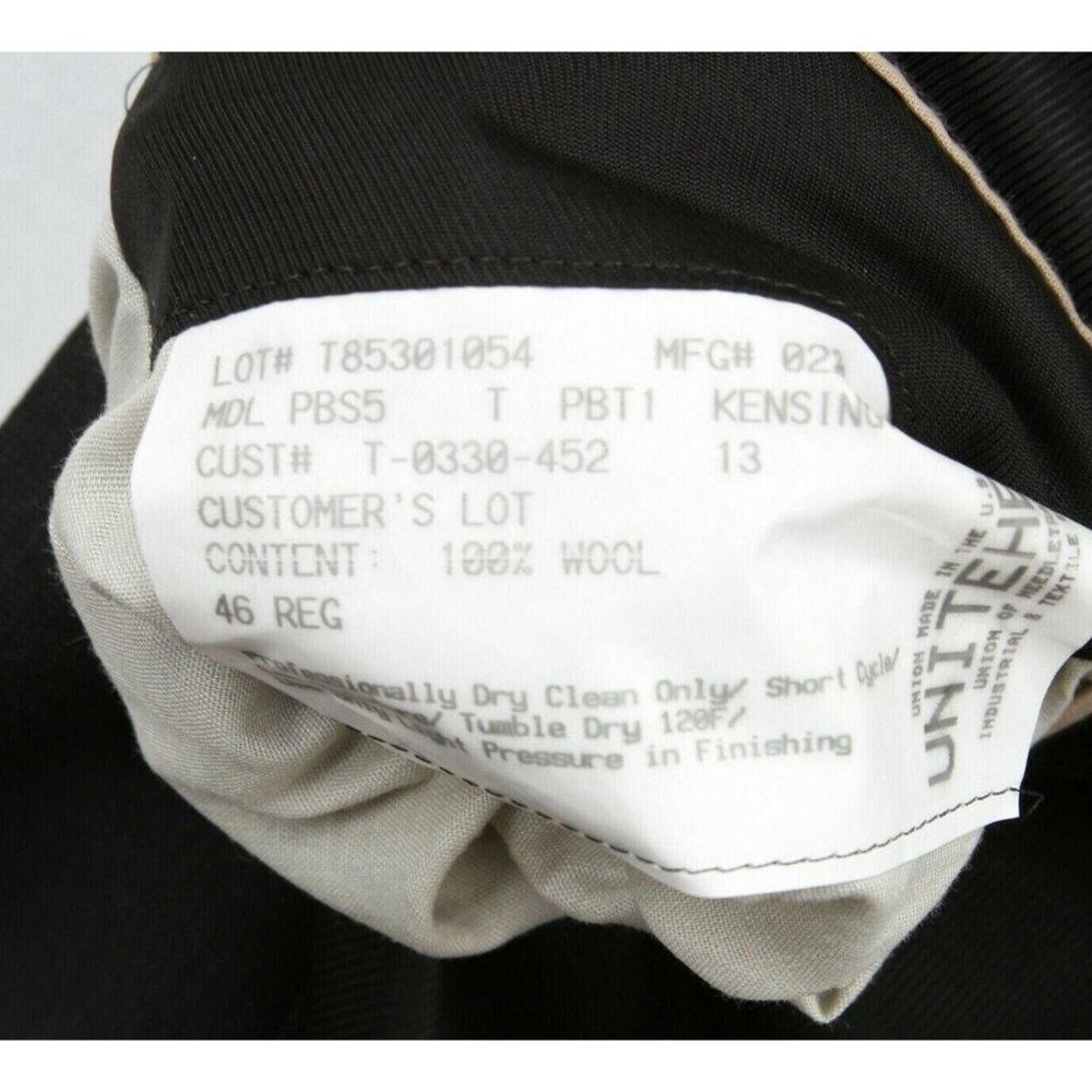 Burberry London Kensington Black Stripe Wool Dual Vent 2 Butt Sport Coat Men 46R - Picture 6 of 12